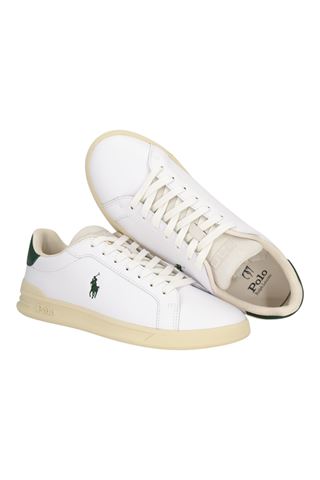 Sneaker uomo in pelle colore bianco, POLO RALPH LAURENT | 8099609-BIANCA
